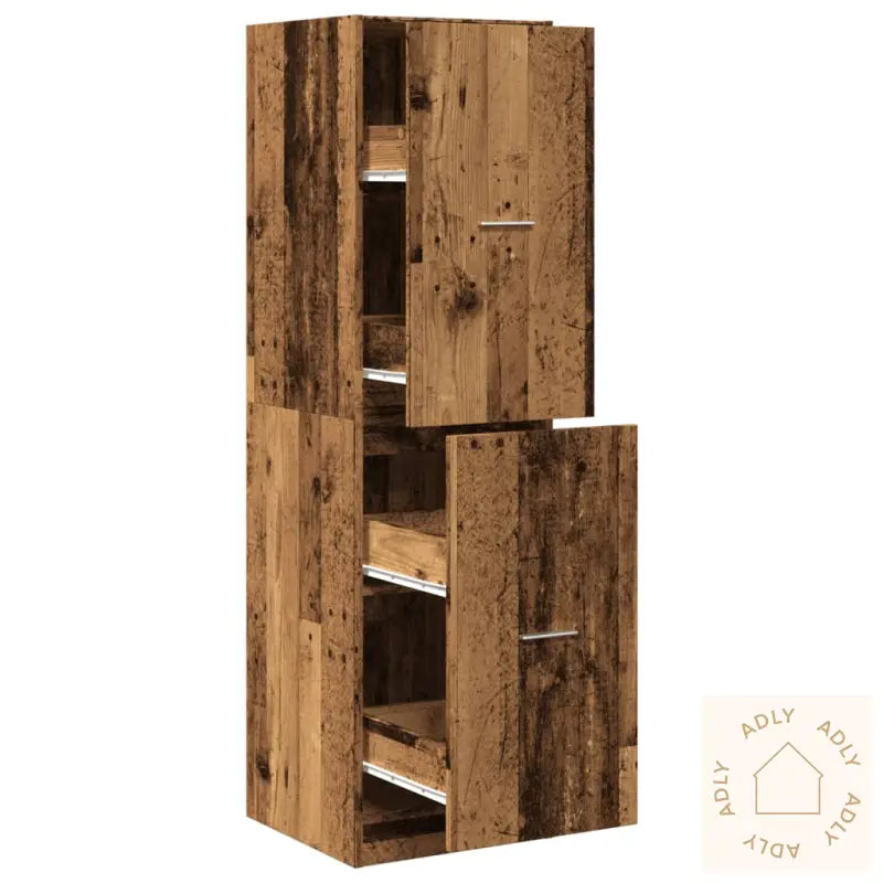 Apotekskap Gammelt Tre 40X41X144,5 Cm Konstruert Tre