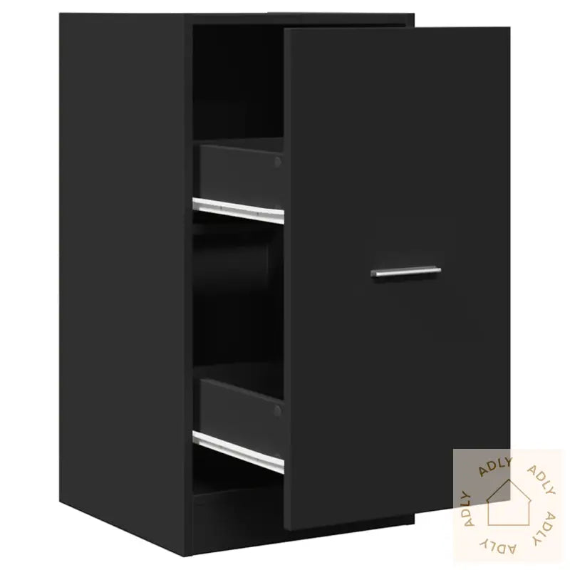 Apotekskap Svart 40X41X77,5 Cm Konstruert Tre