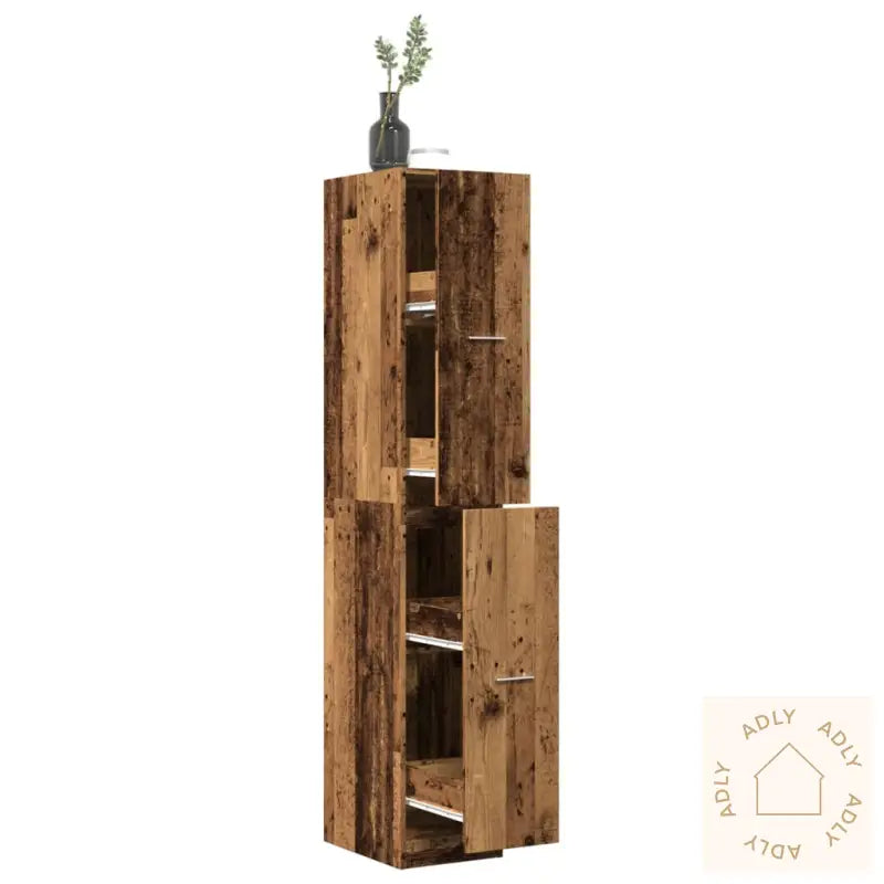 Apotekskap Gammelt Tre 30X41X174,5 Cm Konstruert Tre