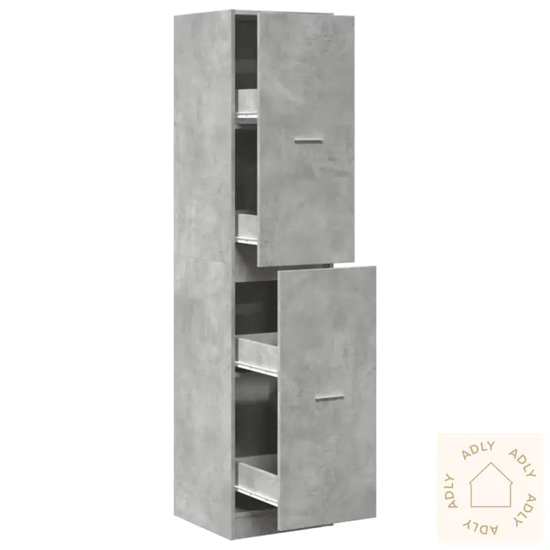 Apotekskap Betonggrå 40X41X174,5 Cm Konstruert Tre