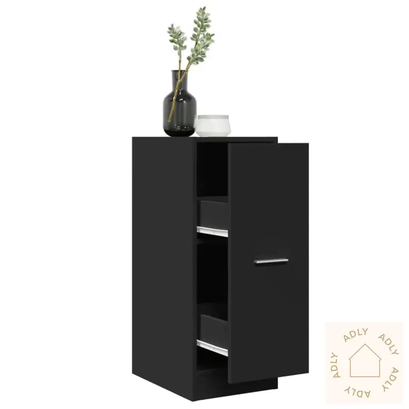 Apotekskap Svart 30X41X77,5 Cm Konstruert Tre