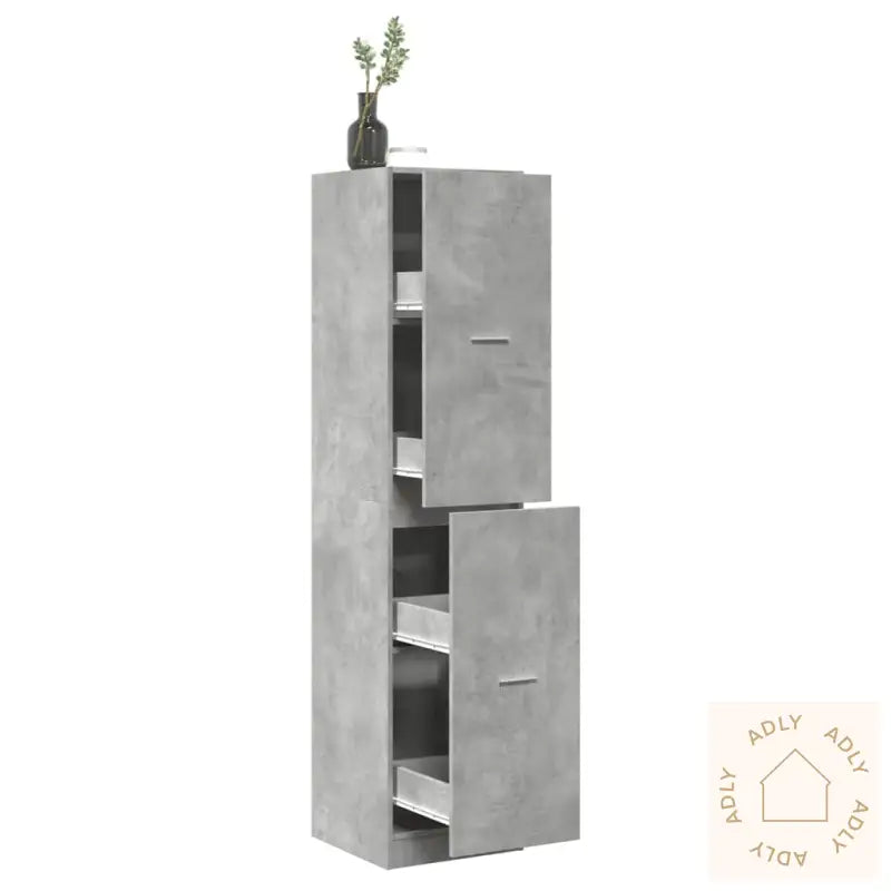 Apotekskap Betonggrå 40X41X174,5 Cm Konstruert Tre