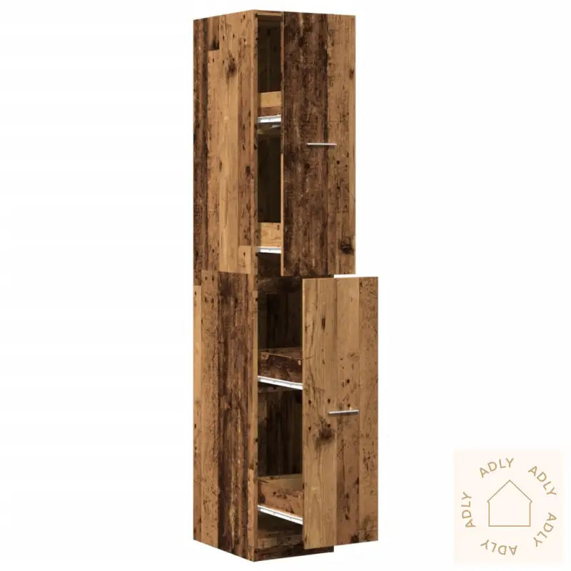 Apotekskap Gammelt Tre 30X41X174,5 Cm Konstruert Tre
