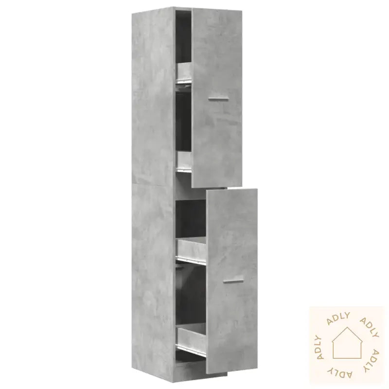Apotekskap Betonggrå 30X41X174,5 Cm Konstruert Tre