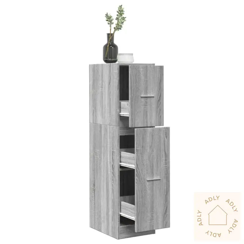 Apotekskap Betonggrå 30X41X118 Cm Konstruert Tre