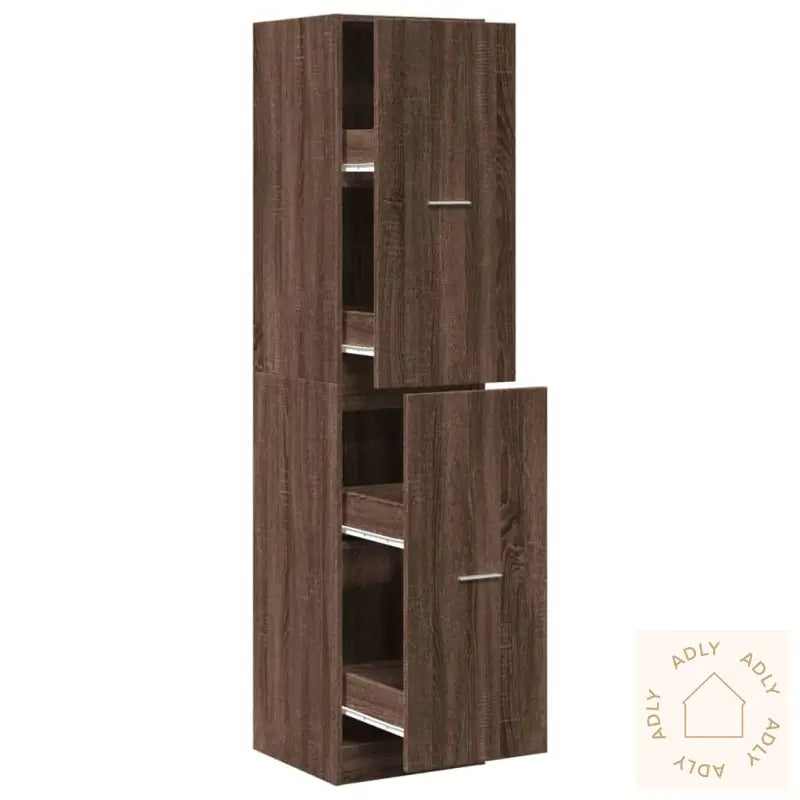 Apotekskap Brun Eik 40X41X174,5 Cm Konstruert Tre