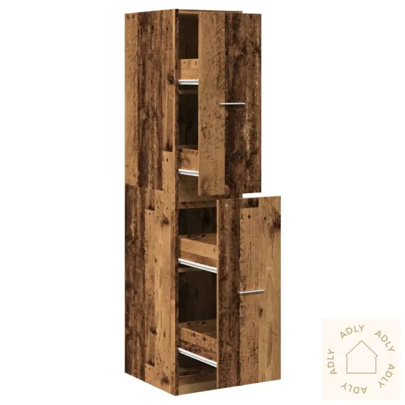 Apotekskap Gammelt Tre 30X41X144,5 Cm Konstruert Tre