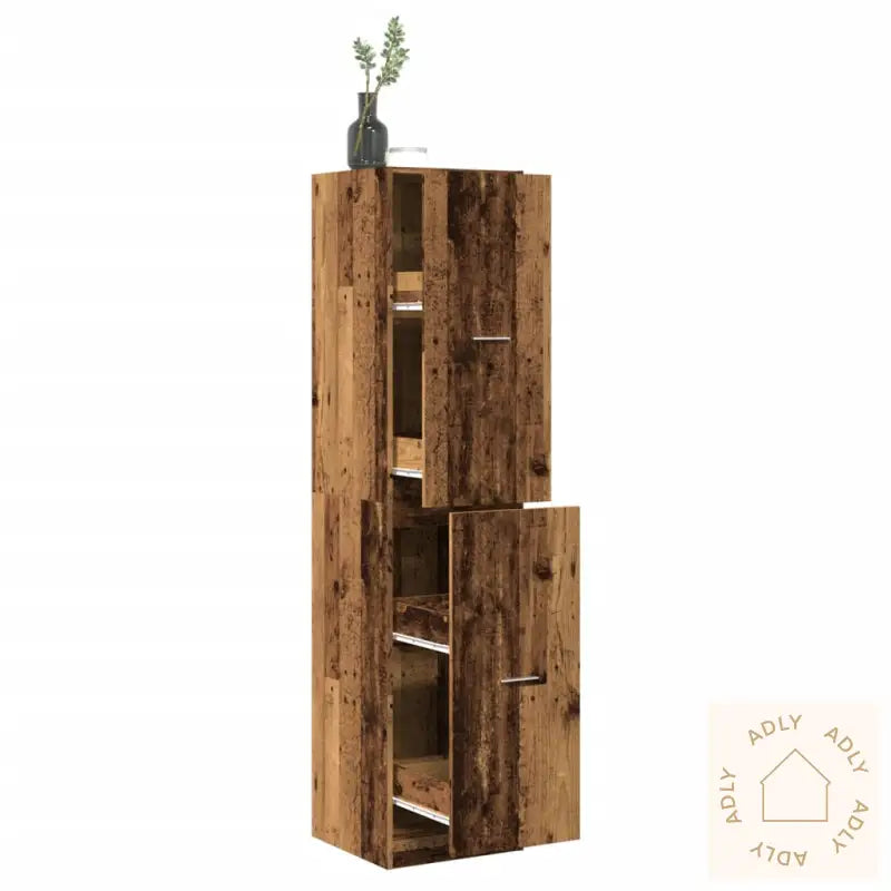 Apotekskap Gammelt Tre 40X41X174,5 Cm Konstruert Tre
