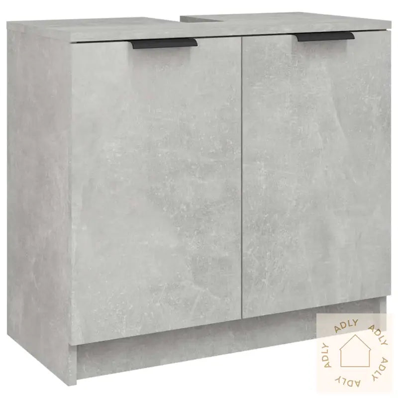 Baderomsskap Betonggrå 64,5X33,5X59 Cm Konstruert Tre