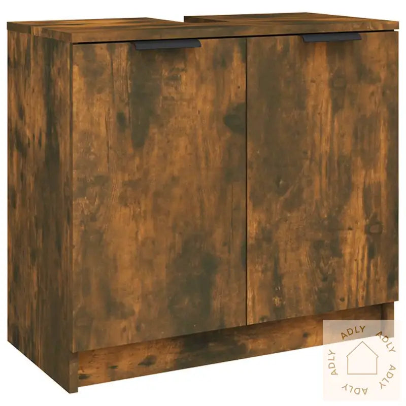 Baderomsskap Røkt Eik 64,5X33,5X59 Cm Konstruert Tre