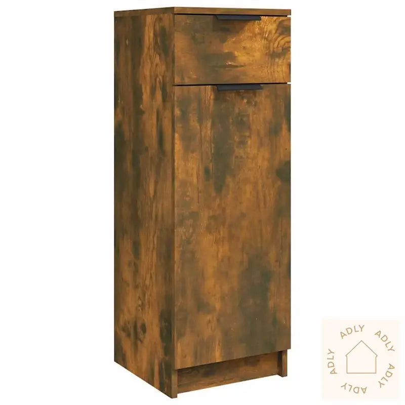 Baderomsskap Røkt Eik 32X34X90 Cm Konstruert Tre