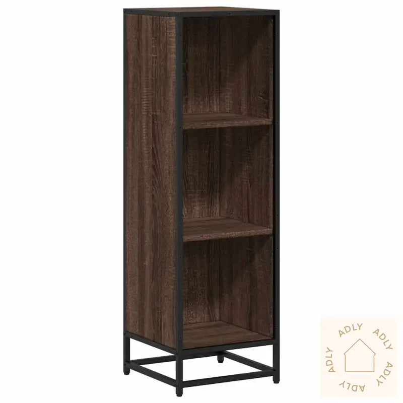 Bokhylle Brun Eik 33,5X33X107,5 Cm Konstruert Tre