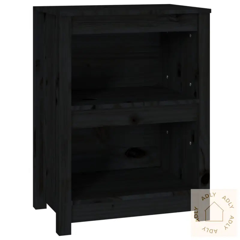 Bokhylle Svart 50X35X68 Cm Heltre Furu