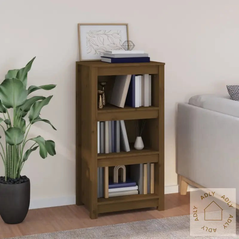 Bokhylle Honningbrun 50X35X97 Cm Heltre Furu