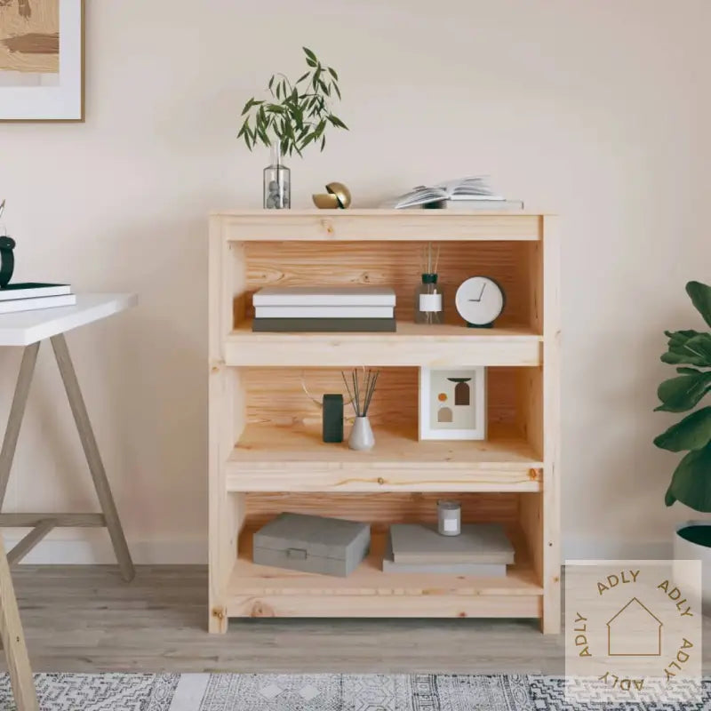 Bokhylle 80X35X97 Cm Heltre Furu