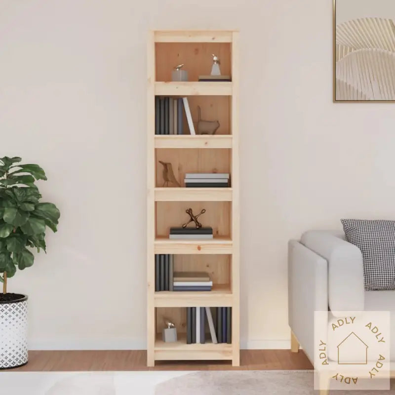 Bokhylle 50X35X183 Cm Heltre Furu