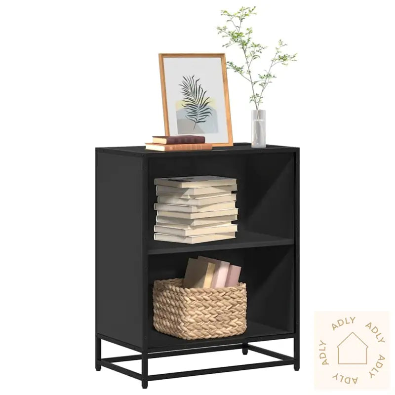 Bokhylle Svart 60X35X76 Cm Konstruert Tre