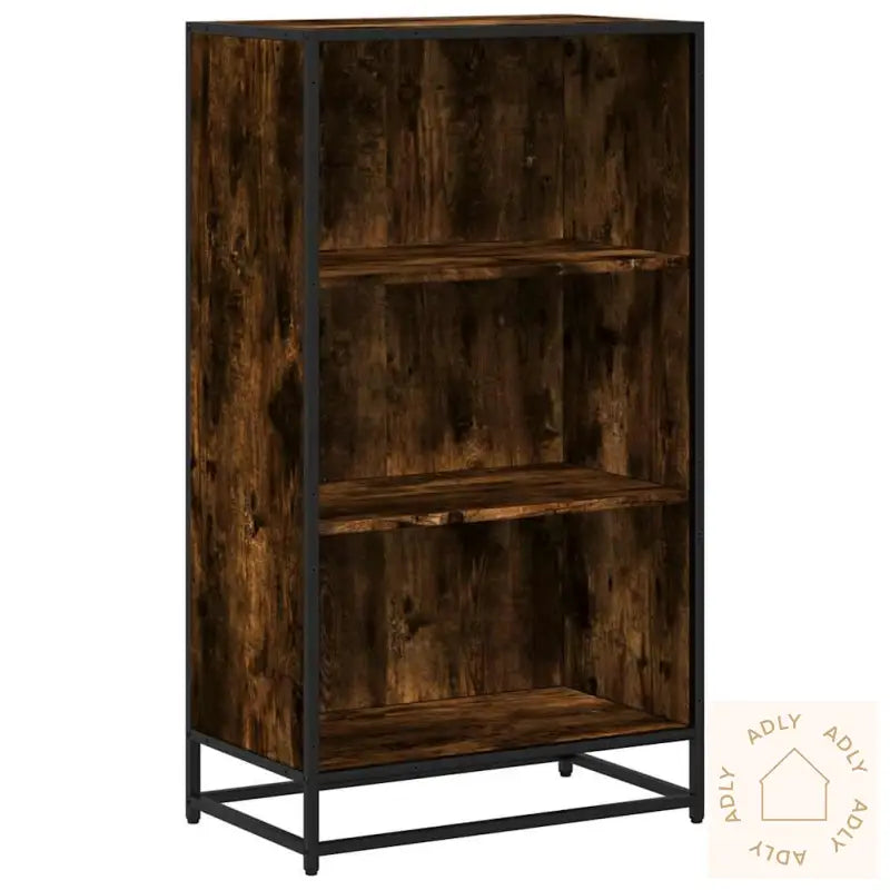 Bokhylle Røkt Eik 60X35X107,5 Cm Konstruert Tre