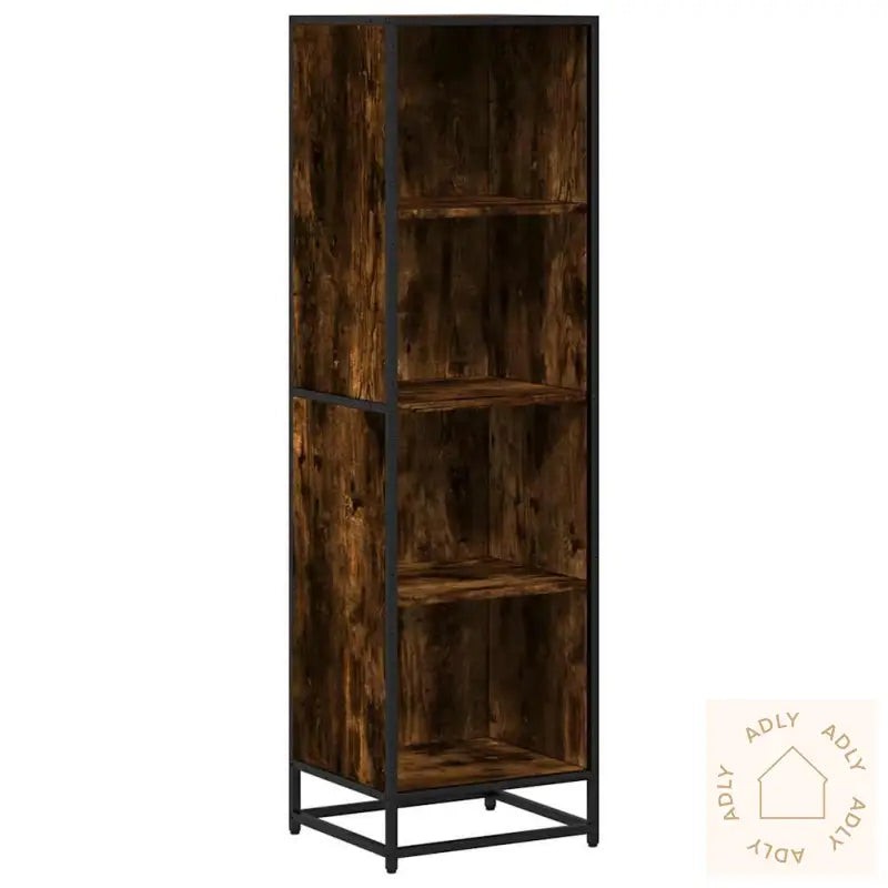 Bokhylle Røkt Eik 40X35X139 Cm Konstruert Tre