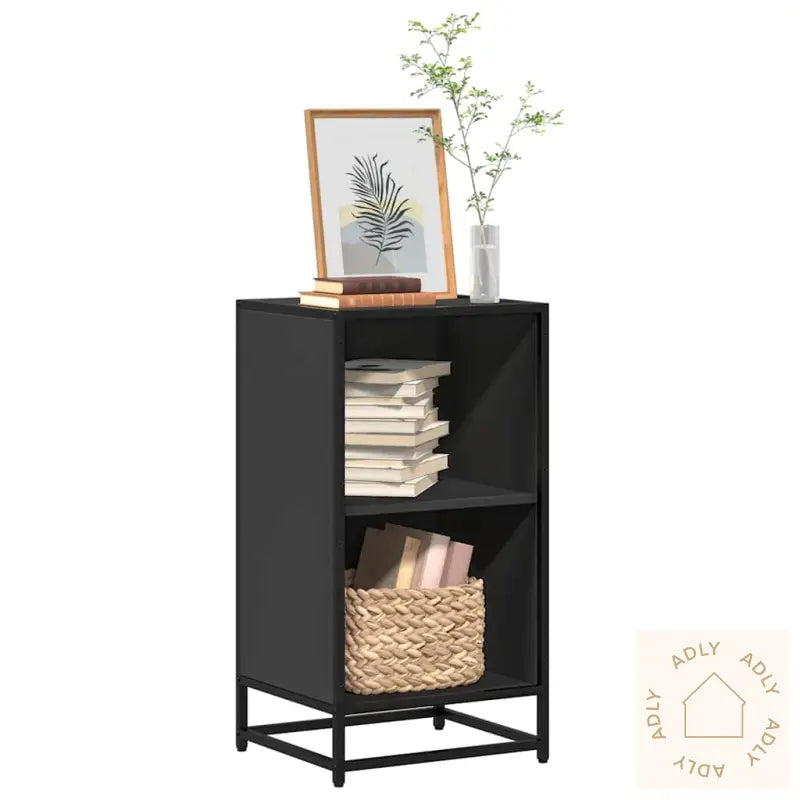 Bokhylle Svart 40X35X76 Cm Konstruert Tre