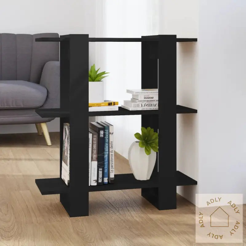 Bokhylle/Romdeler Svart 80X30X87 Cm