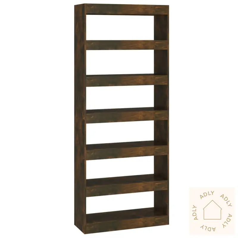 Bokhylle/Romdeler Røkt Eik 80X30X198 Cm Konstruert Tre