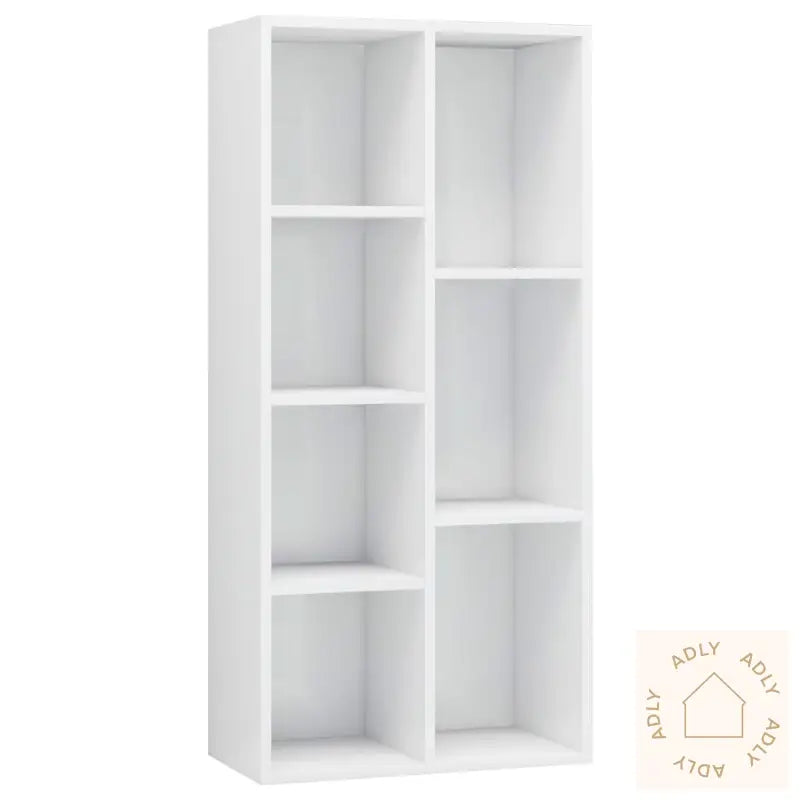 Bokhylle Høyglans Hvit 50X25X106 Cm Konstruert Tre