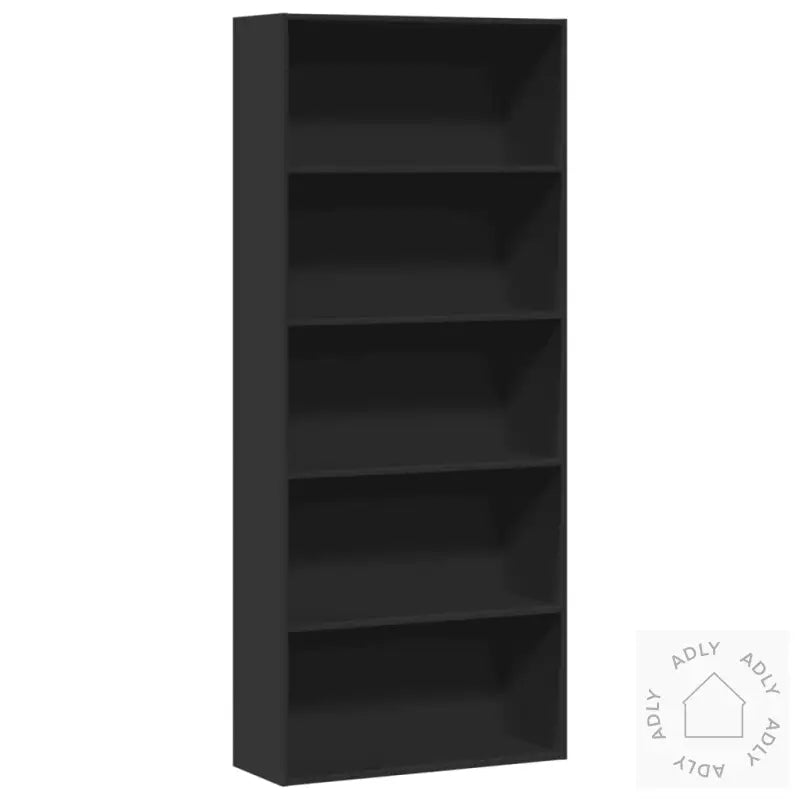 Bokhylle Svart 80X30X189 Cm Konstruert Tre