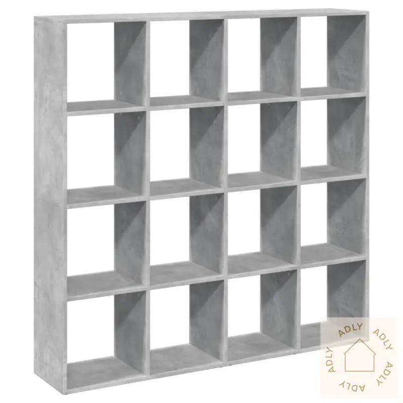 Bokhylle Betonggrå 137,5X29X137,5 Cm Konstruert Tre