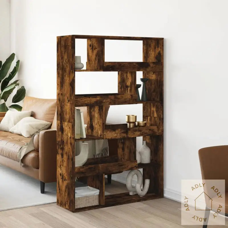 Bokhylle Røkt Eik 100X33X156,5 Cm Konstruert Tre