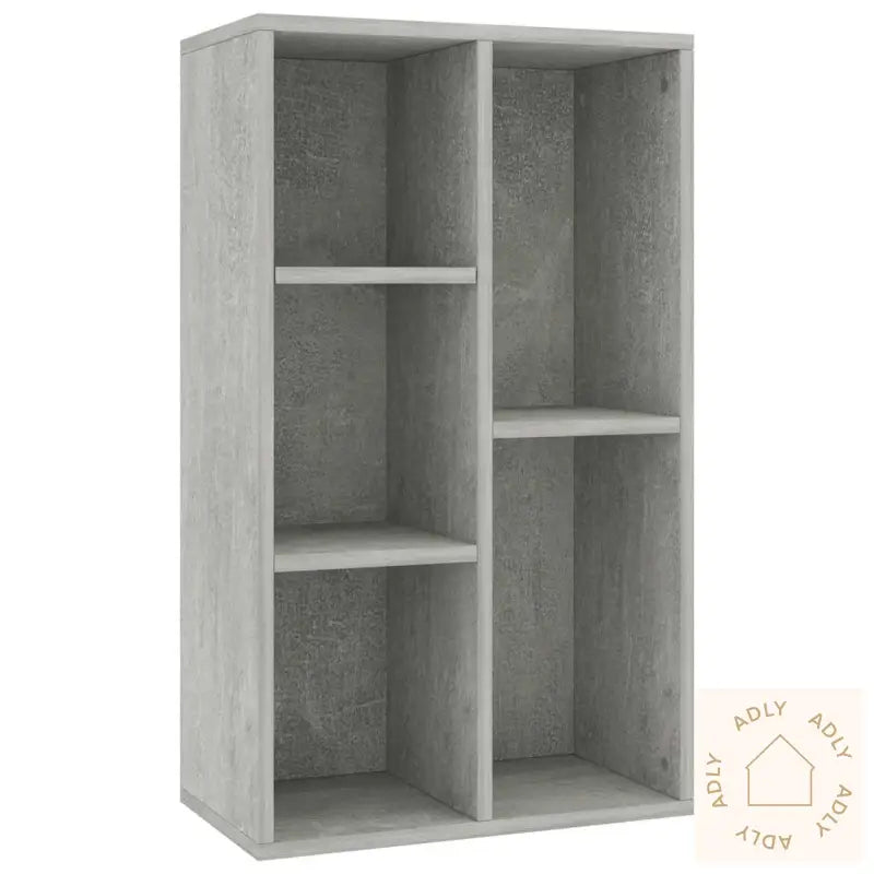 Bokhylle/Skjenk Betonggrå 50X25X80 Cm Konstruert Tre