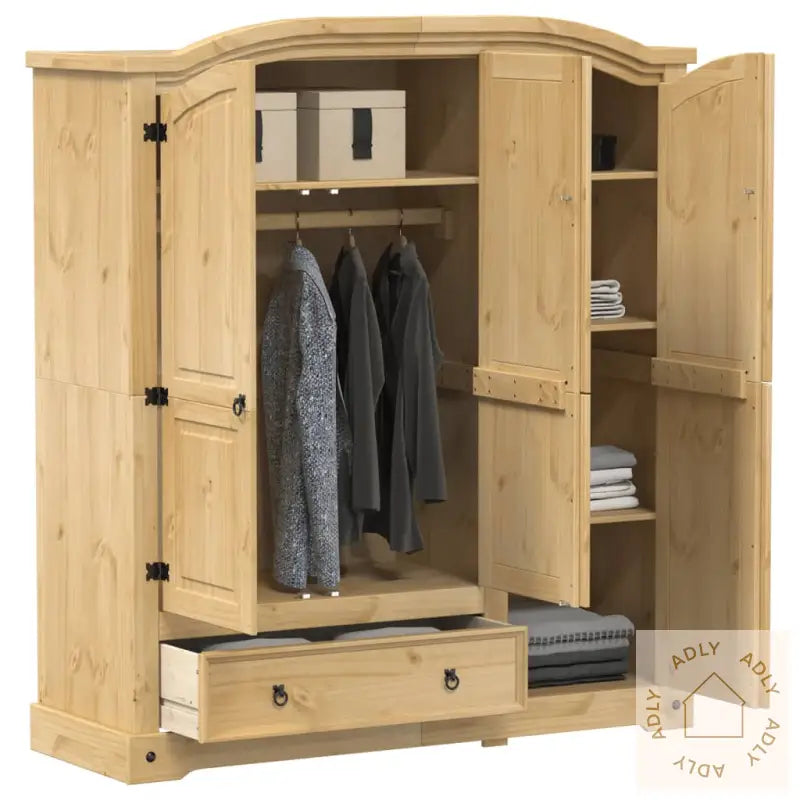 Garderobe Corona 151,5X52X170 Cm Heltre Furu