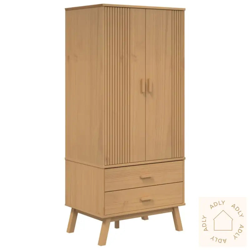 Garderobe Olden Brun 76,5X53X172 Cm Heltre Furu