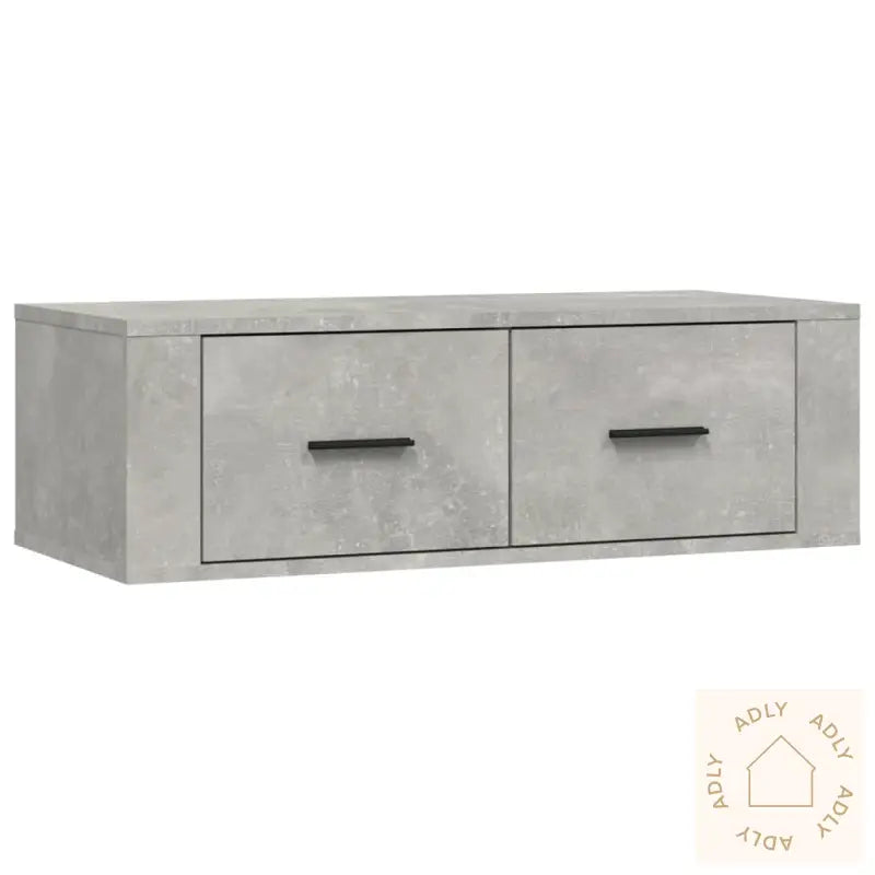 Hengende Tv-Benk Betonggrå 80X36X25 Cm Konstruert Tre