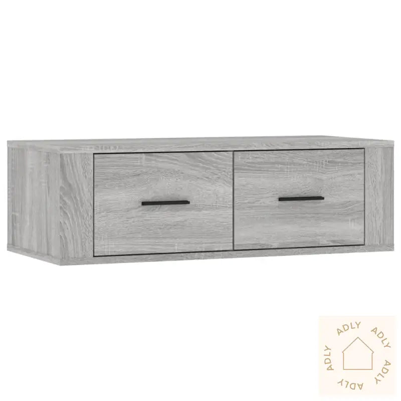 Hengende Tv-Benk Grå Sonoma 80X36X25 Cm Konstruert Tre