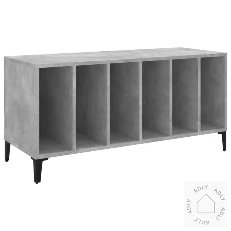 Hifi-Benk Betonggrå 100X38X48 Cm Konstruert Tre