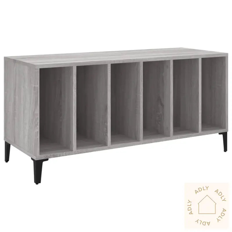 Hifi-Benk Grå Sonoma 100X38X48 Cm Konstruert Tre