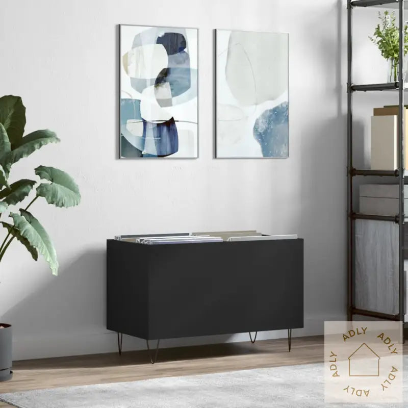 Hifi-Benk Svart 74,5X38X48 Cm Konstruert Tre