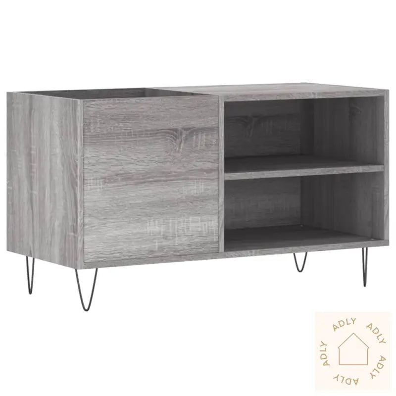 Hifi-Benk Grå Sonoma 85X38X48 Cm Konstruert Tre