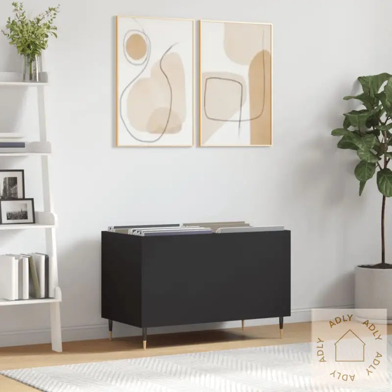 Hifi-Benk Svart 74,5X38X48 Cm Konstruert Tre