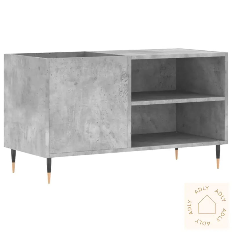 Hifi-Benk Betonggrå 84,5X38X48 Cm Konstruert Tre