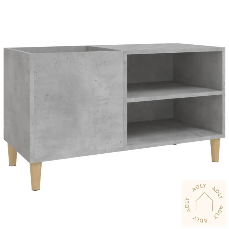 Hifi-Benk Betonggrå 84,5X38X48 Cm Konstruert Tre