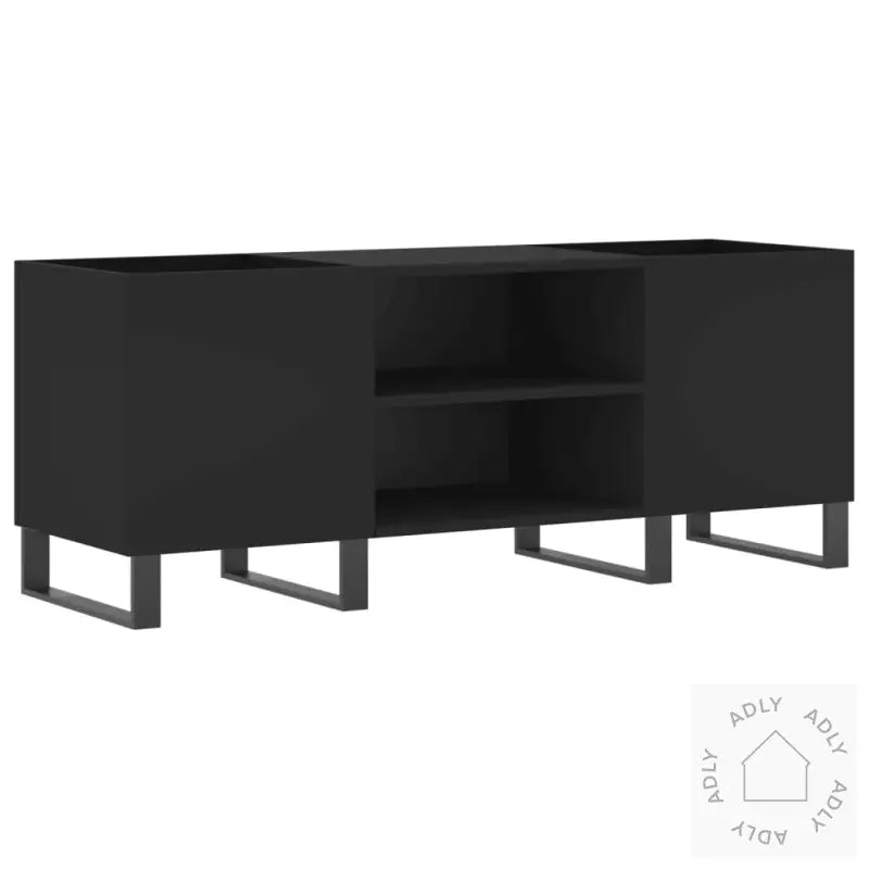 Hifi-Benk Svart 121X38X48 Cm Konstruert Tre