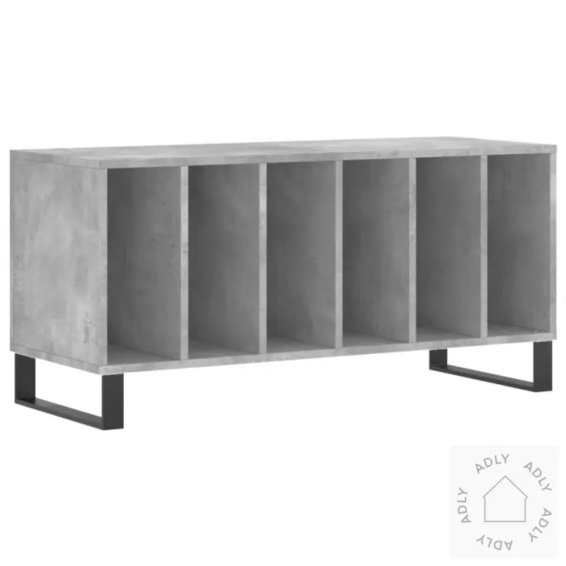 Hifi-Benk Betonggrå 100X38X48 Cm Konstruert Tre