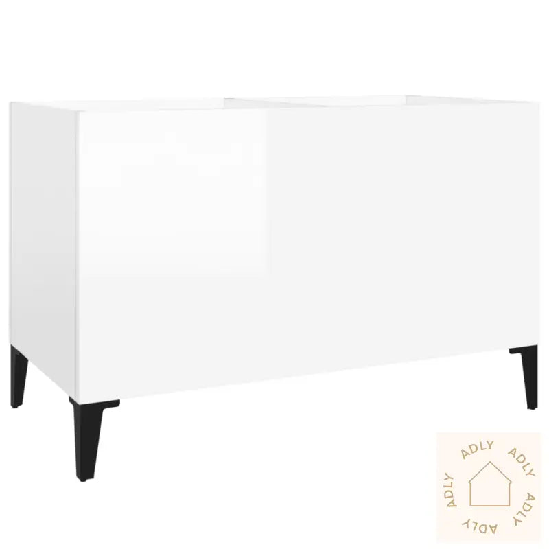 Hifi-Benk Høyglans Hvit 74,5X38X48 Cm Konstruert Tre