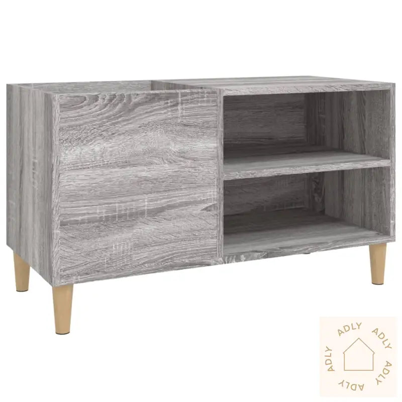 Hifi-Benk Grå Sonoma 84,5X38X48 Cm Konstruert Tre