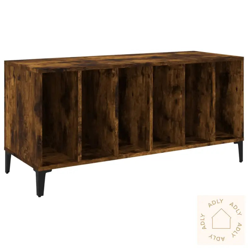 Hifi-Benk Røkt Eik 100X38X48 Cm Konstruert Tre