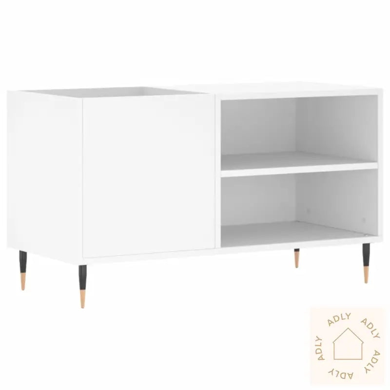 Hifi-Benk Hvit 85X38X48 Cm Konstruert Tre