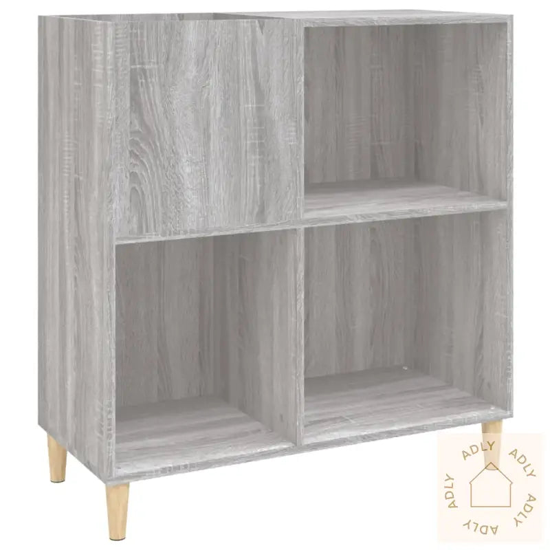 Hifi-Benk Grå Sonoma 84,5X38X89 Cm Konstruert Tre