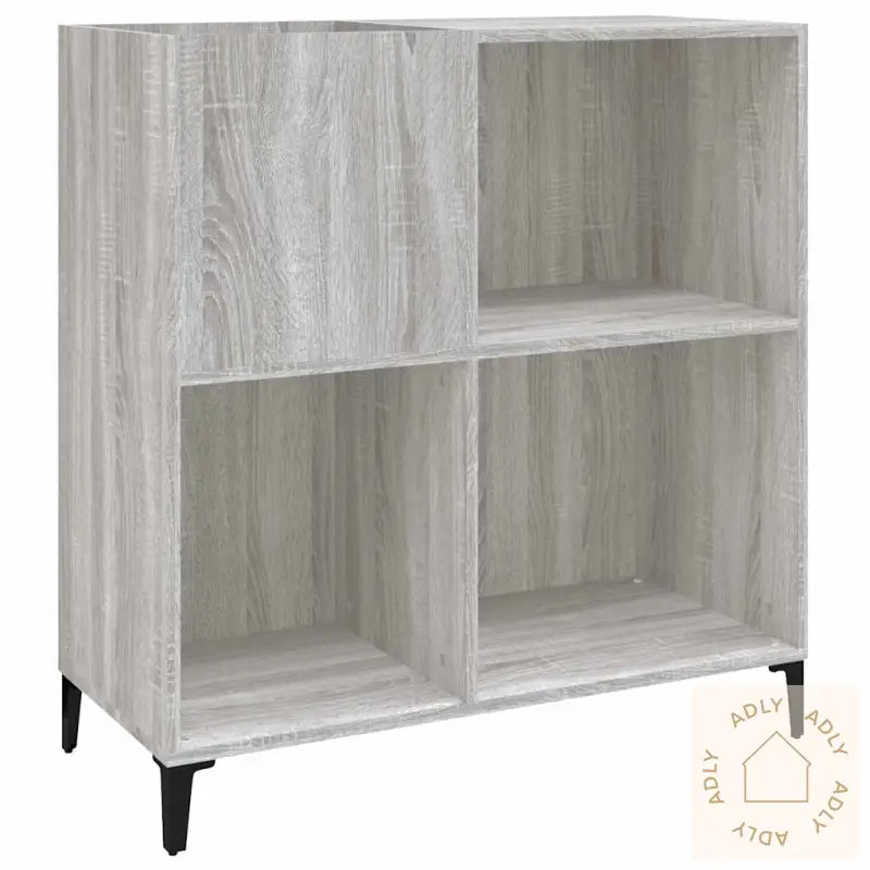 Hifi-Benk Grå Sonoma 84,5X38X89 Cm Konstruert Tre